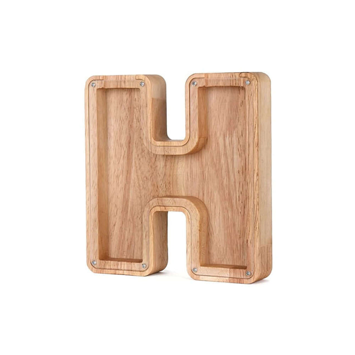 Holz Alphabet Sparschwein Buchstaben Spardose