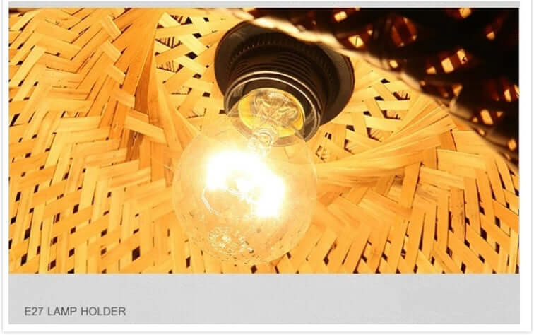 Handgefertigte Bambus Hängelampe