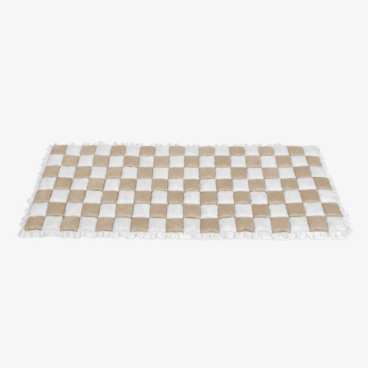 Protecting furniture with a chenille pet mat, ideal for dogs, cats, and everyday use