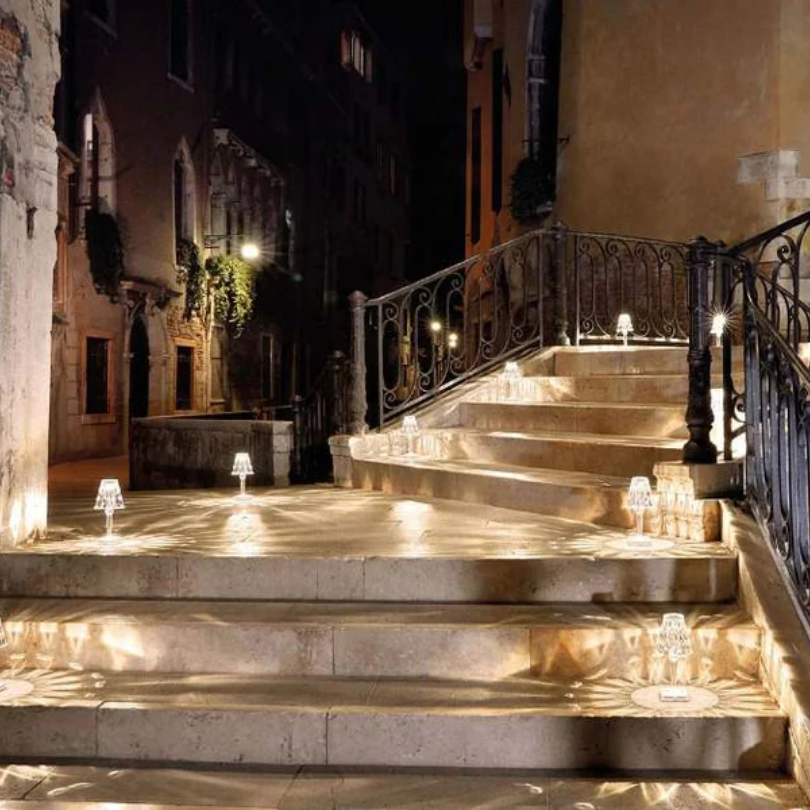 Beautiful CrystalLuxe table lamp for a touch of glam in bedroom or living room.