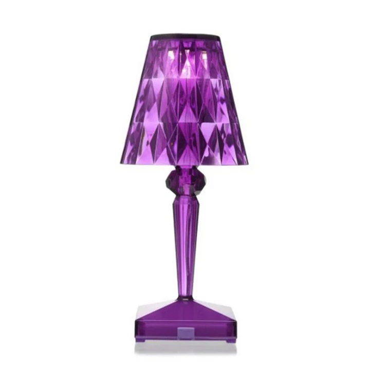 Glamorous CrystalLuxe decorative lamp, ideal for bedroom or living room lighting.