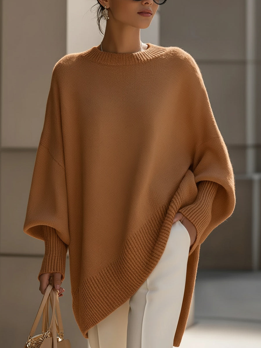 Versatile women's oversized sweater. Chic knit pullover for comfortable everyday & fall fashion.