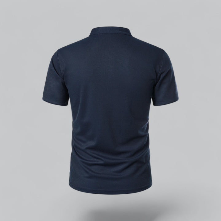 Men's classic cotton polo shirt, short sleeve, button collar, perfect for casual outfits.