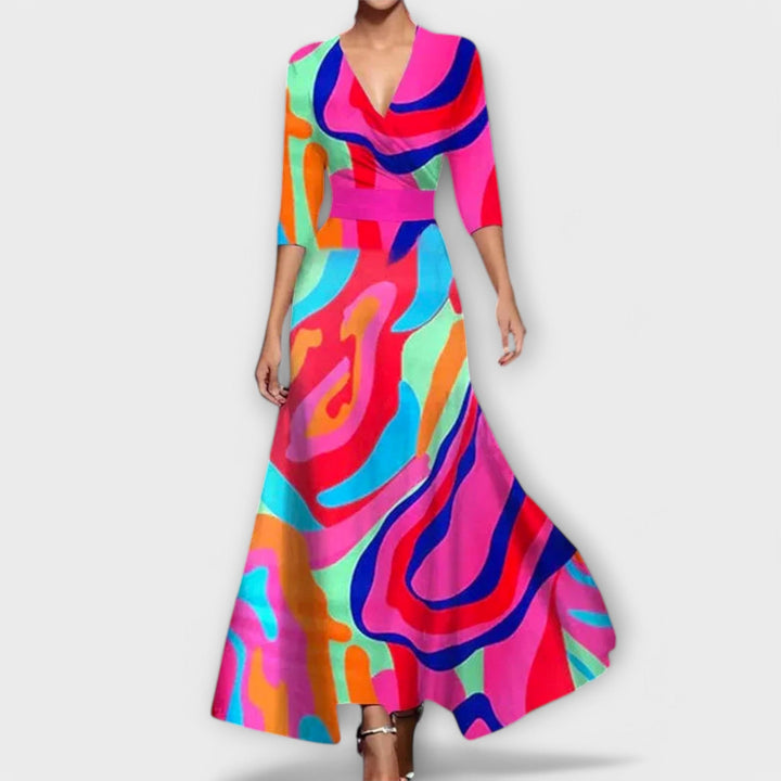 "Cocktailkleid Damen, elegantes Design, kunstvolle Ärmel, figurschmeichelnd, geeignet für festliche Anlässe"