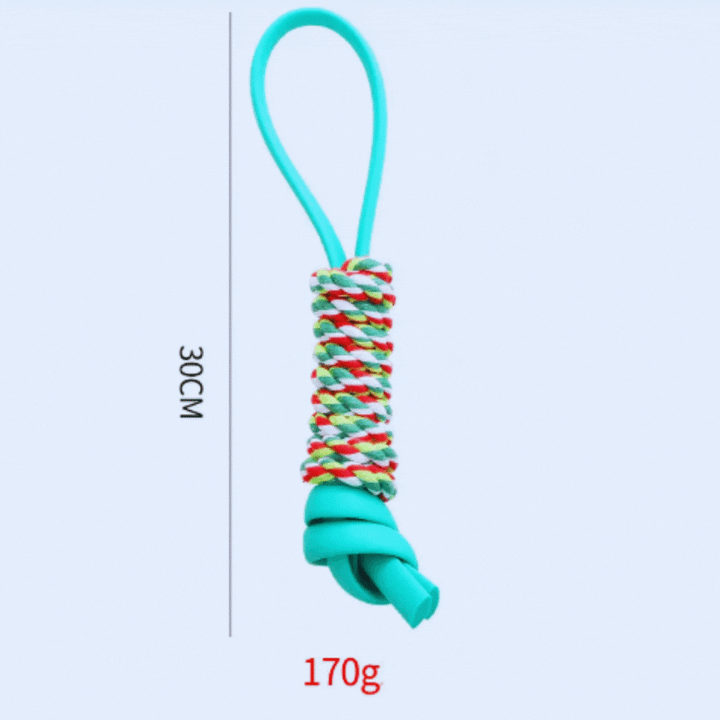 Durable pet rope toy designed for aggressive chewers, supporting dog dental health