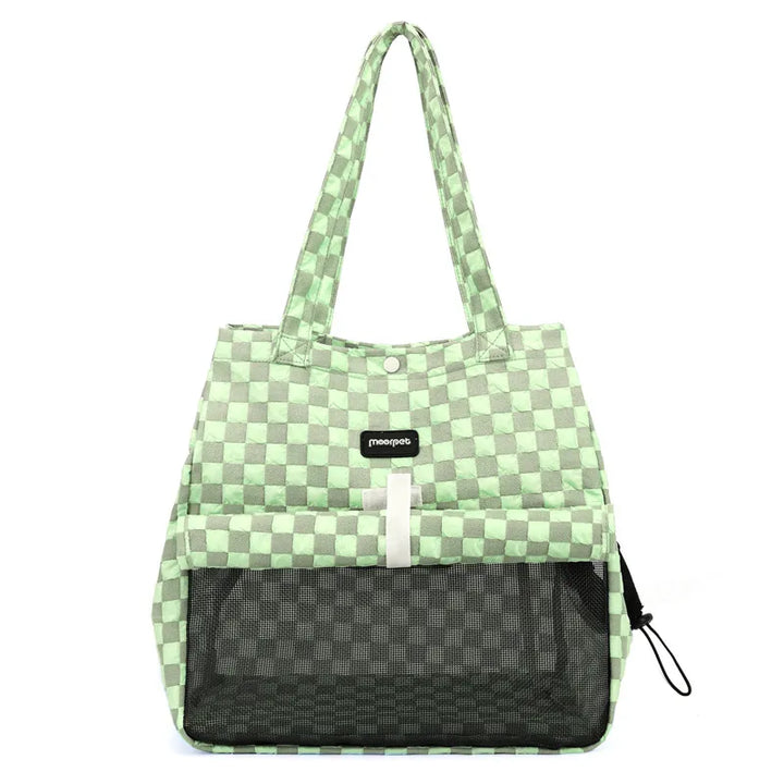 Stylish portable pet carrier for car travel, suitable for small pets