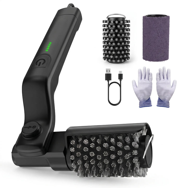 Handheld cordless electric grill brush, ideal for quick and efficient BBQ cleaning & maintenance.
