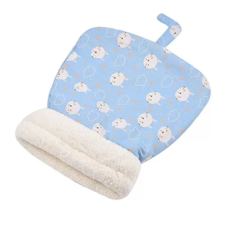 Comfortable pet sleeping bag for cats, plush lining for warmth, durable design.