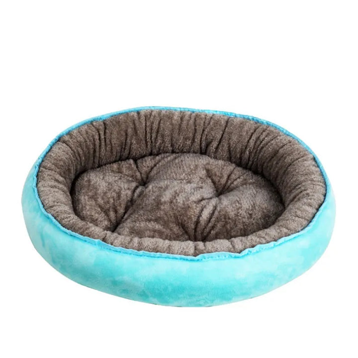 Plush round pet bed, Cozy Pet Comfort Nest, offering deep sleep for cats and dogs