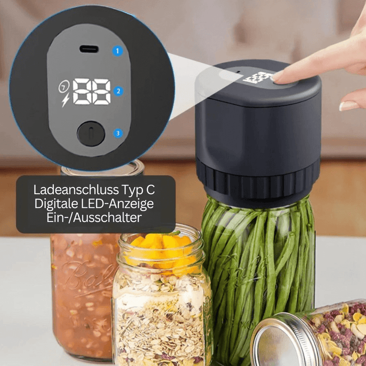 Vakuumierer für Gläser - Lebensmittel länger frisch halten
