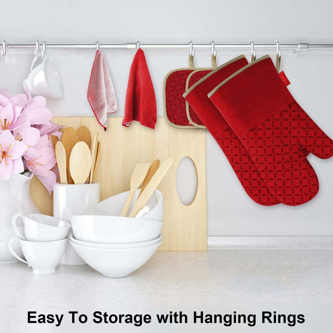 6-teiliges Hitzebeständiges Ofenhandschuh-Set