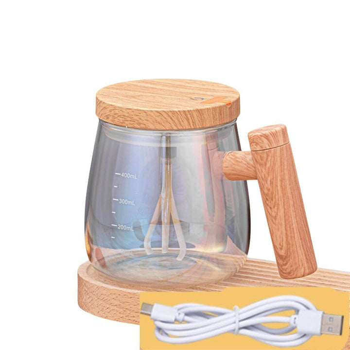 Handmixer Tasse aus Holz - 2-in-1 Smoothie Mixer