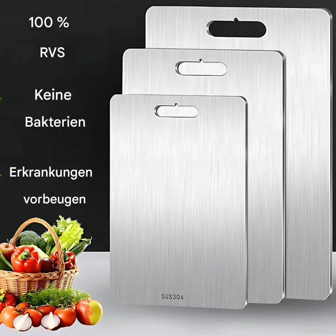 Edelstahl Schneidebrett - Hygienisch & Robust