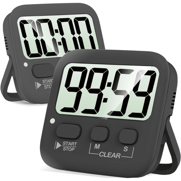 2er-Pack Digitale Küchen-Timer mit Magnet