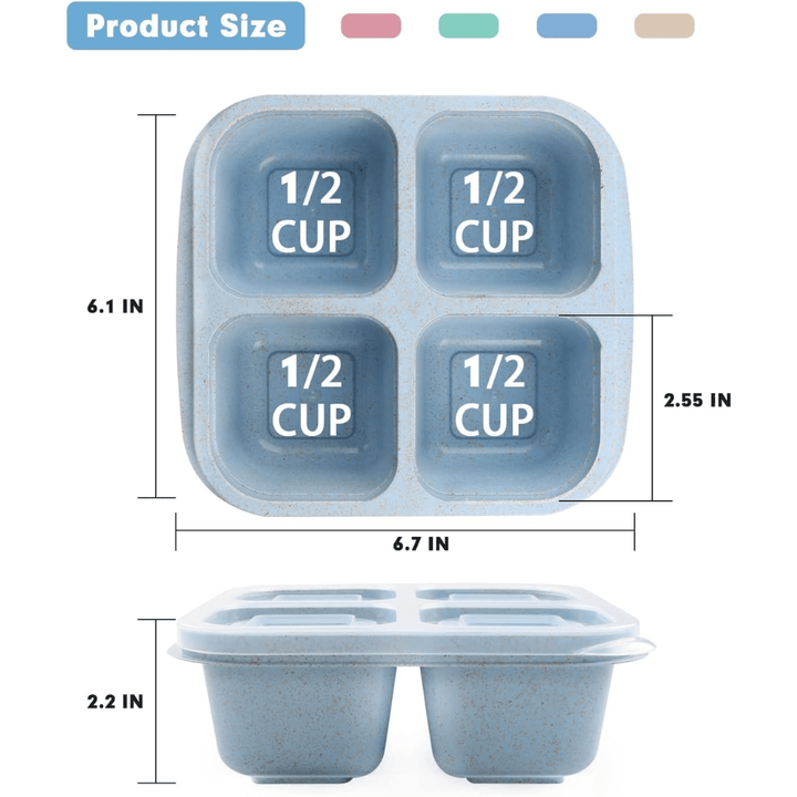 4-Fach Bento-Box Meal-Prep-Behälter
