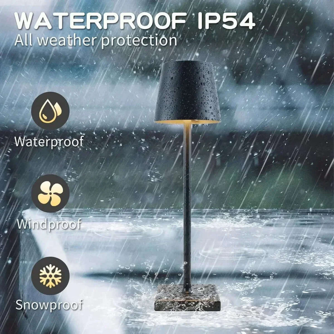 Dimmbare LED Tischlampe, Alu, Akku, Touch