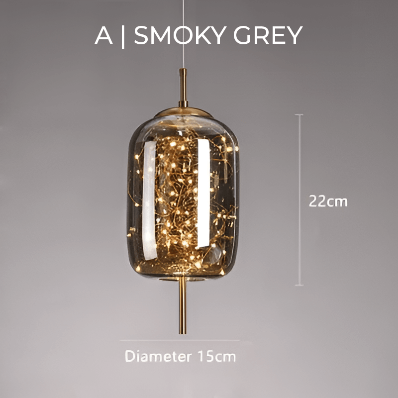 Elegante Braune Glas Pendelleuchte