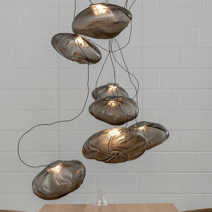 Minimalistische Glasblasen-Pendelleuchte
