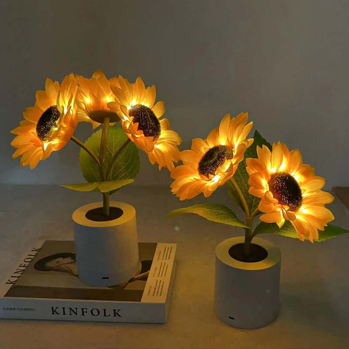 LED Sonnenblumenlampe Stimmungslicht Dekoleuchte