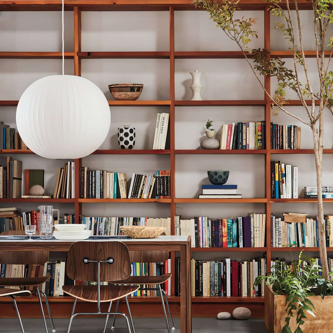 Moderne Hängelampe Weiß - Seide &Stahl