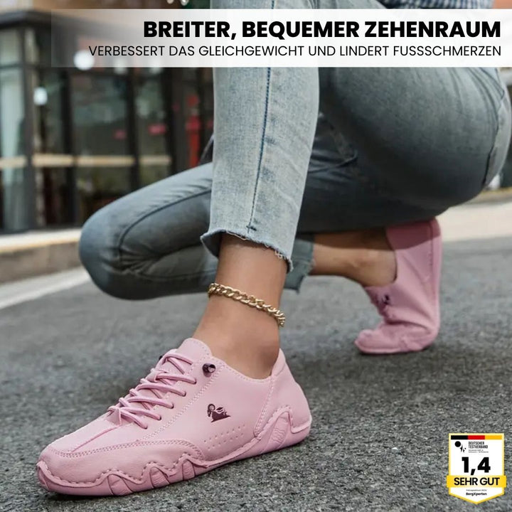 "Damen Barfußschuhe, ergonomisch, wasserfest, flexibel, hellgrau, mit breitem Zehenraum, ideal für Outdoor-Aktivitäten"