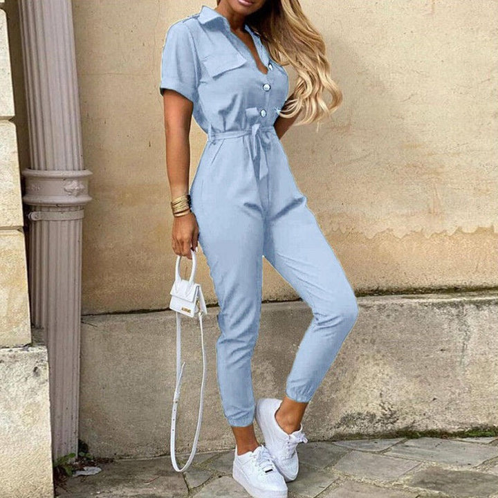 "Damen Jumpsuit elegant und vielseitig, atmungsaktives Material, lockere Passform, für schicke Anlässe und Freizeit geeignet.
