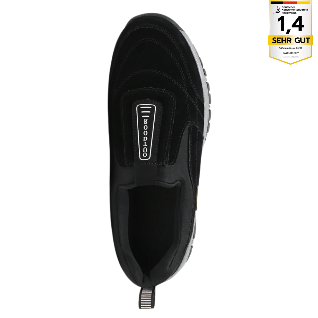 "Damen Orthopädische Schuhe, ergonomisch, atmungsaktiv, Sneaker, blaues Design. Komfort und Stil für ganztägigen Halt."