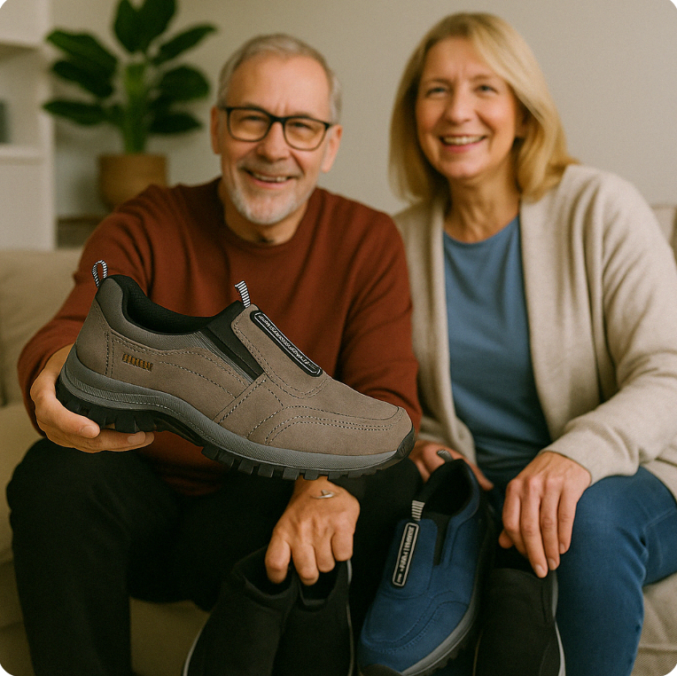 "Damen Orthopädische Schuhe, ergonomisch, atmungsaktiv, Sneaker, blaues Design. Komfort und Stil für ganztägigen Halt."