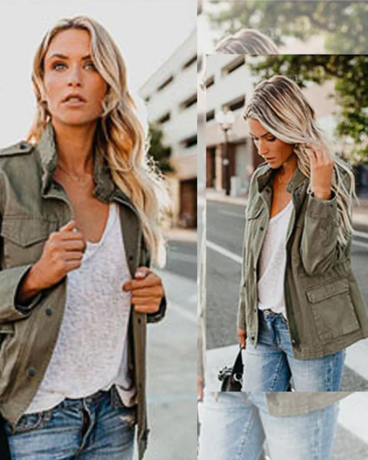 "Damen Sommerjacke elegant, leicht, vielseitig, beige, zeitloses Design, ideal für jede Gelegenheit, modisch und komfortabel"