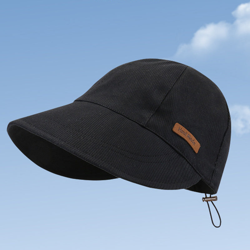 "Damen UV-Schutz-Hut mit breiter Krempe, faltbar, in Schwarz, Beige, Khaki oder Blau für Outdoor-Aktivitäten."