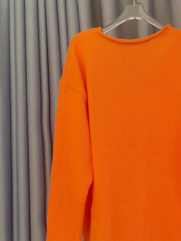 "Damen V-Ausschnitt Pullover lässig, übergröße, einzigartiges Muster, gemütlich, perfekt für Herbst- und Winteroutfits"