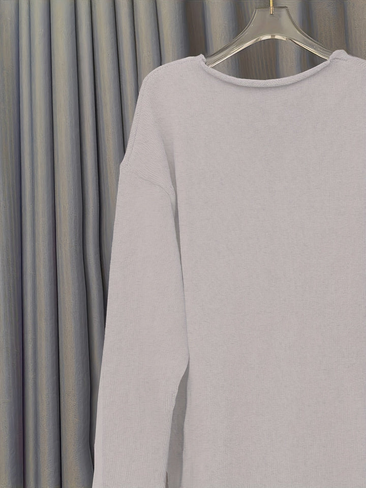 "Damen V-Ausschnitt Pullover lässig, übergröße, einzigartiges Muster, gemütlich, perfekt für Herbst- und Winteroutfits"