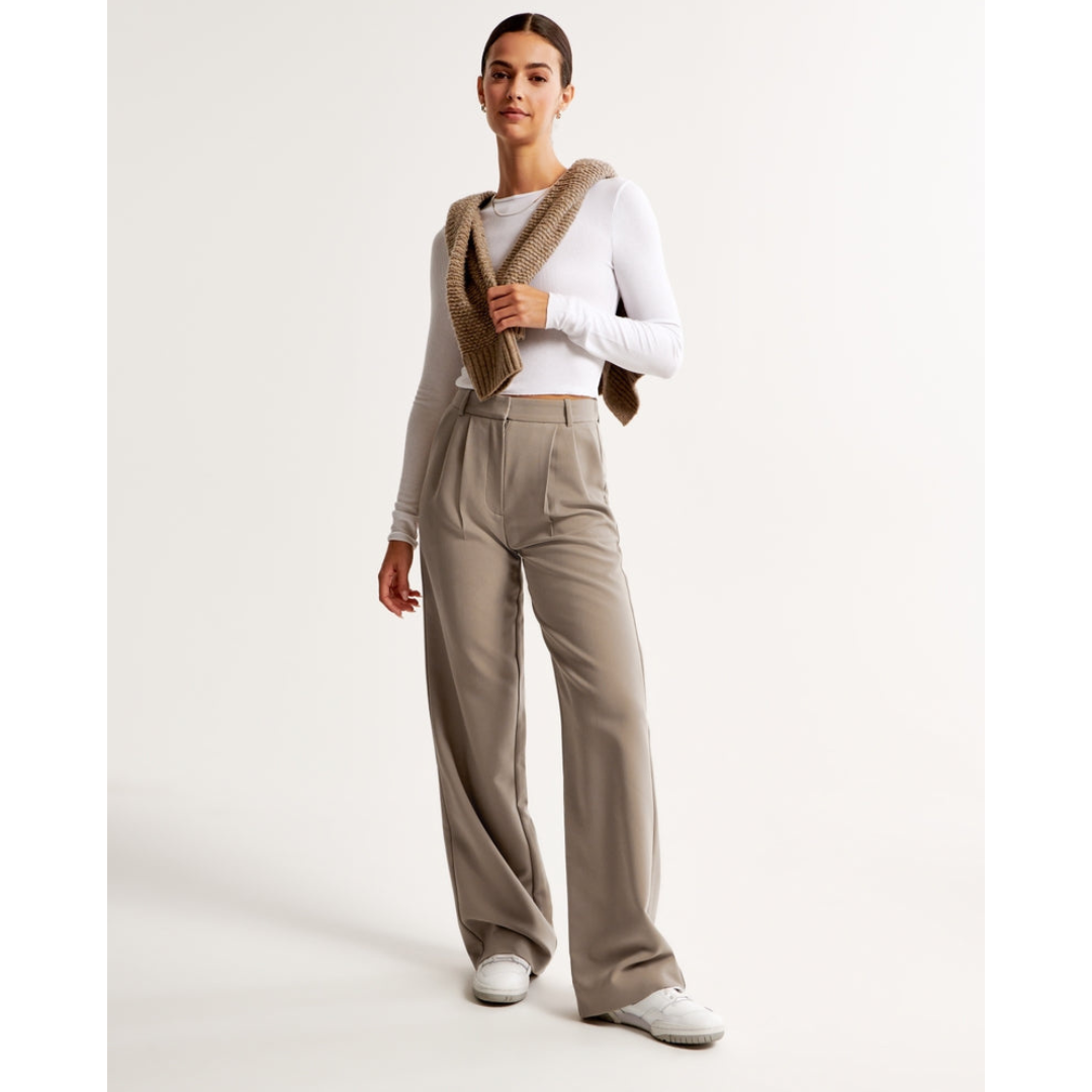 "Damen weite Hose mit hoher Taille, elegant und komfortabel, weites Bein, ideal für vielseitige Outfits und stilvolle Anlässe