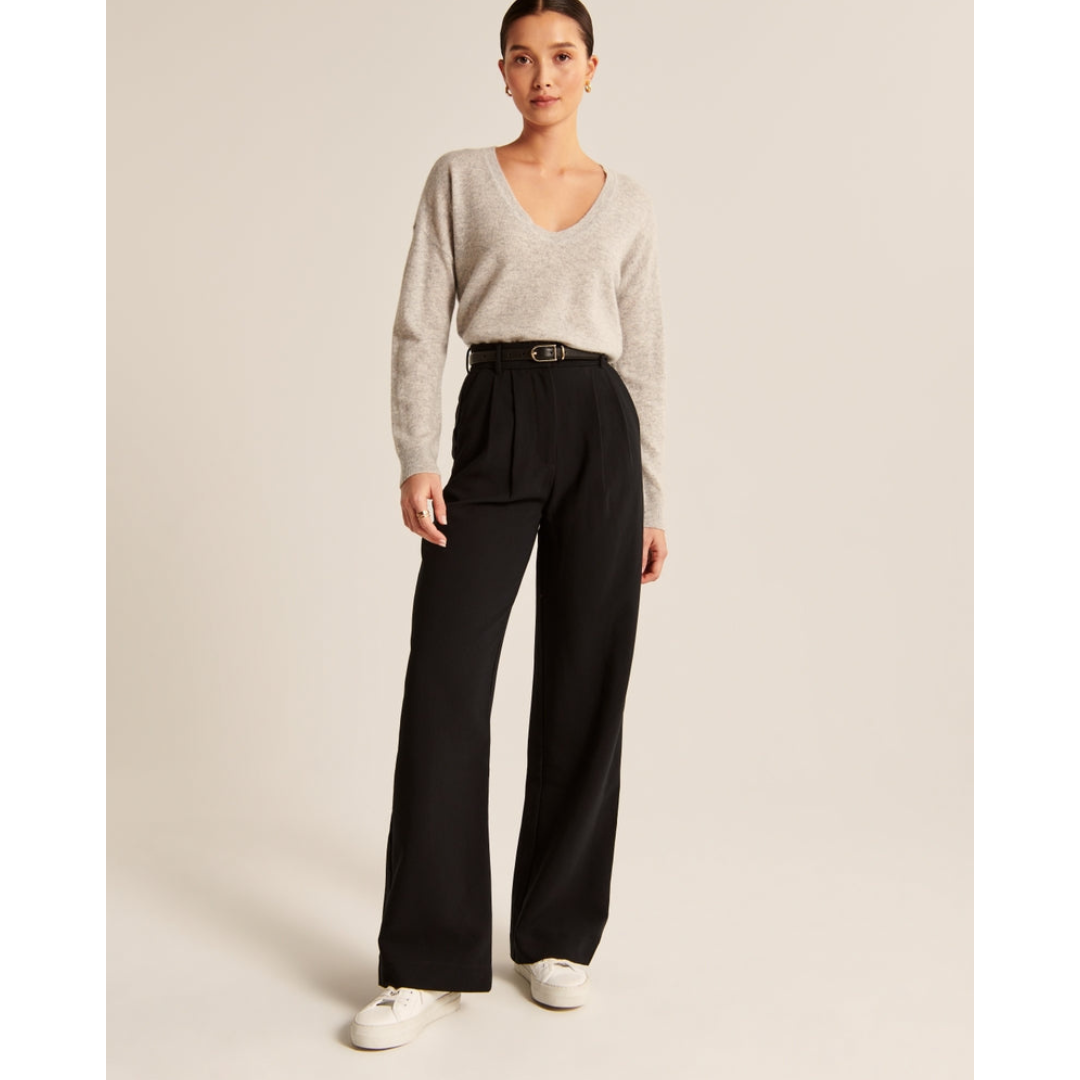 "Damen weite Hose mit hoher Taille, elegant und komfortabel, weites Bein, ideal für vielseitige Outfits und stilvolle Anlässe