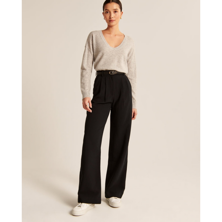 "Damen weite Hose mit hoher Taille, elegant und komfortabel, weites Bein, ideal für vielseitige Outfits und stilvolle Anlässe