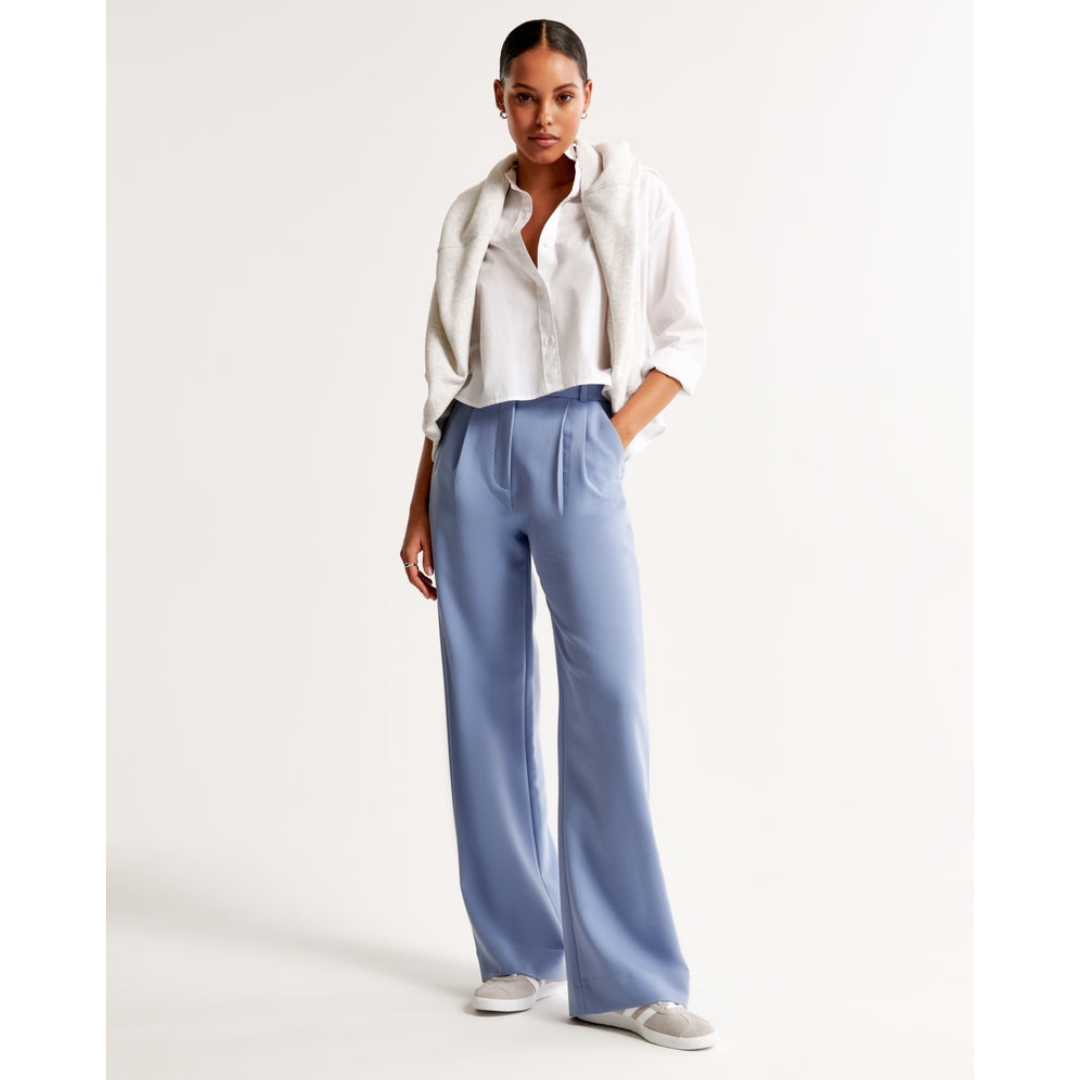 "Damen weite Hose mit hoher Taille, elegant und komfortabel, weites Bein, ideal für vielseitige Outfits und stilvolle Anlässe