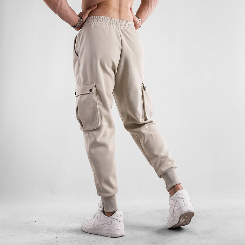 Comfortable men's stretch cargo joggers, ideal for everyday casual wear.