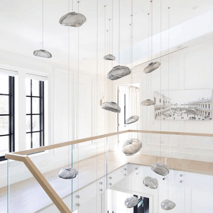 Minimalistische Glasblasen-Pendelleuchte