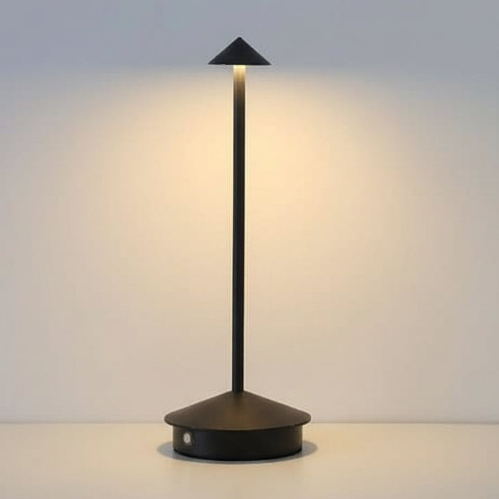 Compact dimmable wireless spotlight, waterproof LED for both indoor and outdoor accent lighting.