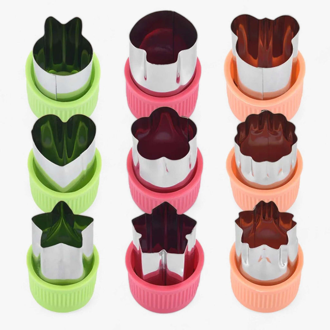 Ausstecher-Set 3-tlg. Stern Herz Blume Kekse Obst Gemüse