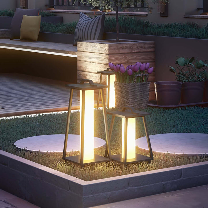 Tragbare LED Außenleuchte für Garten & Balkon