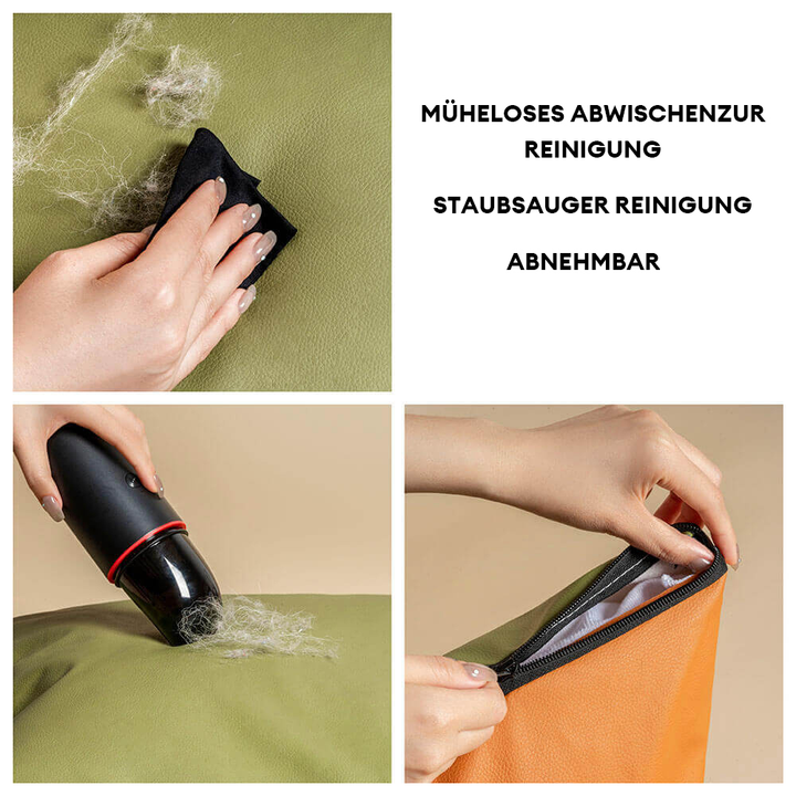 "Deluxe Hundeautositz aus Kunstleder, zweifarbig, geräumig, für mittelgroße bis große Hunde, mit Plüsch und rutschfestem Bode