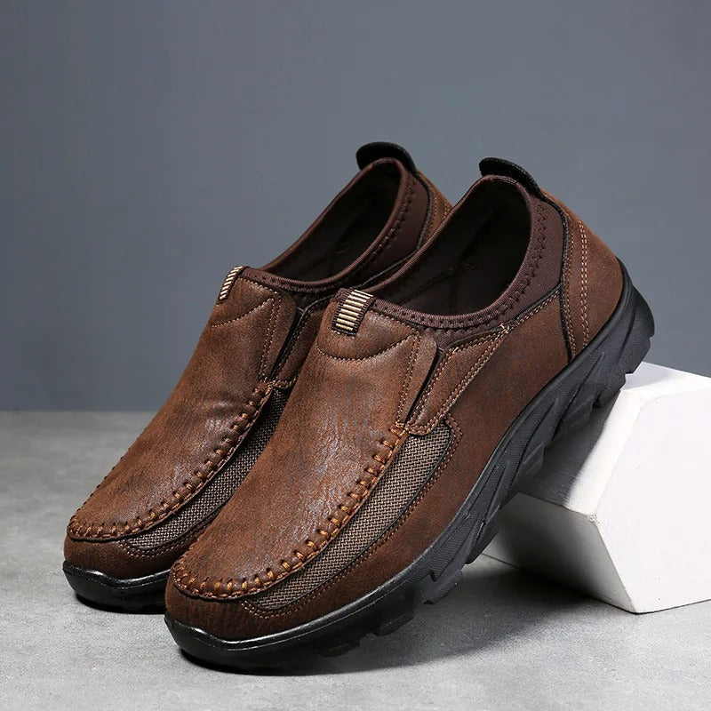 Versatile men's casual slip-on loafers. Comfortable everyday shoes, breathable with excellent traction.