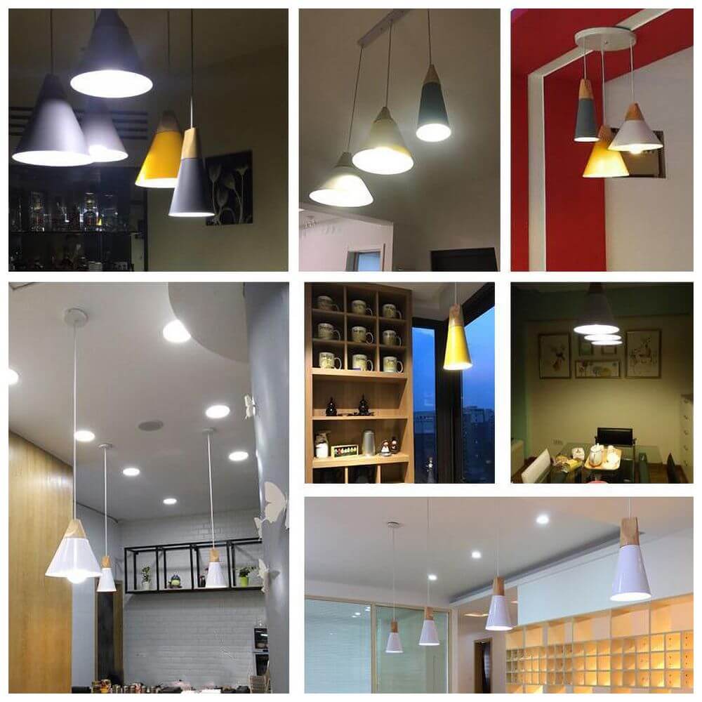 Hängeleuchte Holz & Metall Kinderzimmerlampe