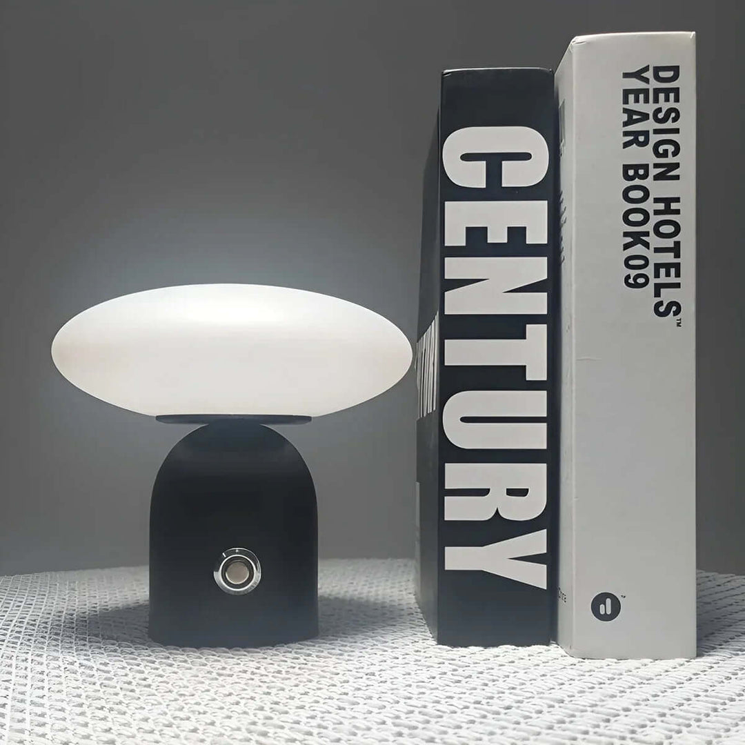 Skandinavische LED Tischlampe Pilz Design Akku Nordic