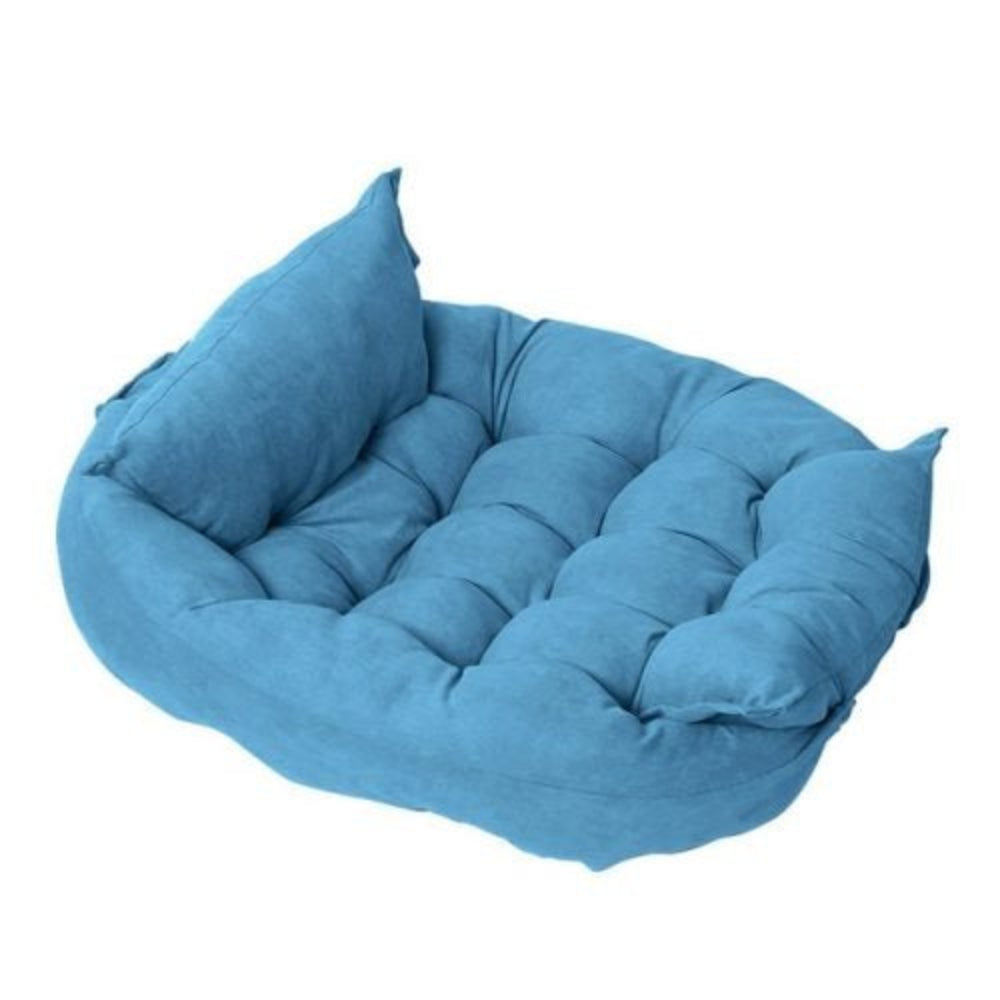 Portable dog bed and pet lounger, waterproof bottom, comfortable design for pets