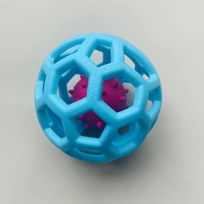 Dog mental stimulation chew ball toy, designed for sniffing games & healthy pet activity