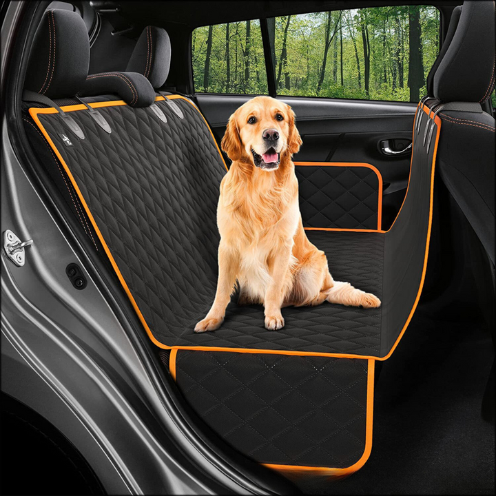 Durable dog car seat extender for back seat with solid base, pet safety accessory
