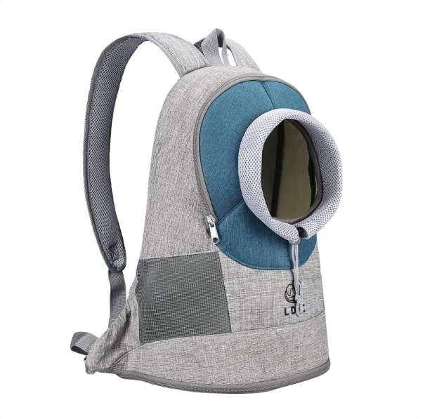 Pet travel backpack with viewing window, suitable for secure and comfortable car journeys