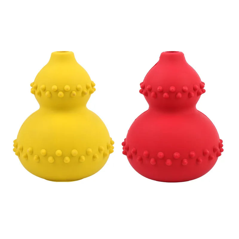 Close-up of a Dog Interactive Treat Dispenser Chew Toy, showing treat opening.